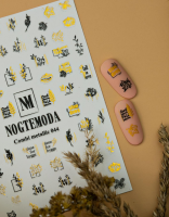 Наклейки для ногтей NOGTEMODA COMBI METALLIC 044