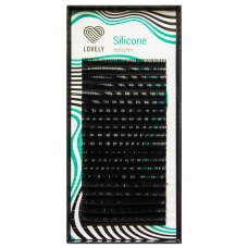 Ресницы черные Lovely "Silicon" MIX 20 линий (0.07, 7-12 мм, изгиб С+)