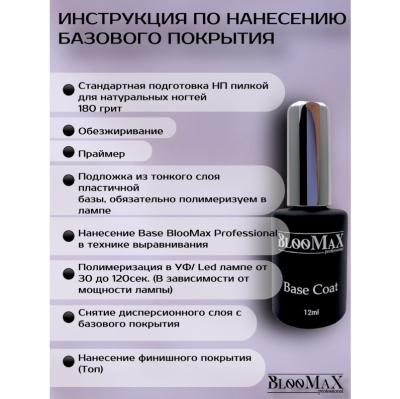 База BlooMaX с шимером Shine 04, 12 мл