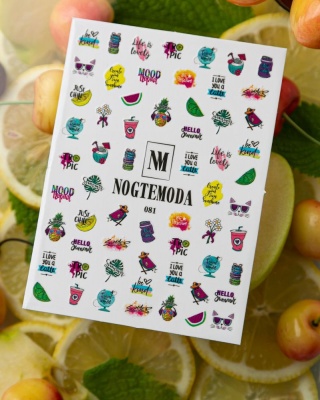 Наклейки для ногтей NOGTEMODA 081